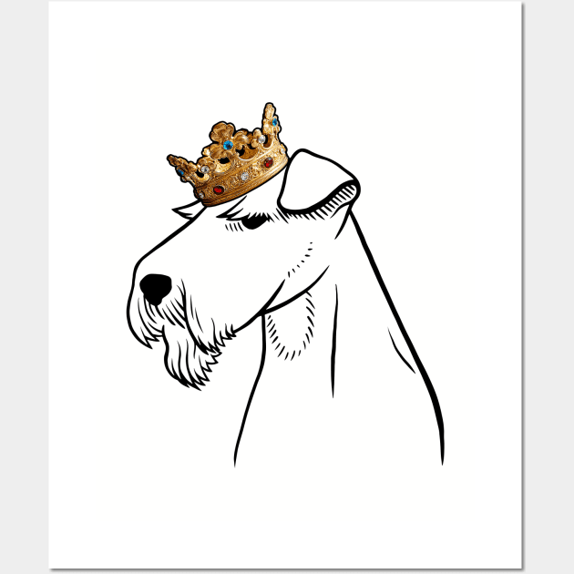 Welsh Terrier Dog King Queen Wearing Crown Wall Art by millersye